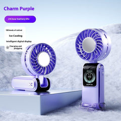 Creative Digital Display Refrigeration Ice Compress Turbine High-speed Handheld Fan - ProTrendyz