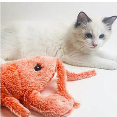 Pet Toys Electric Jumping Shrimp USB Charging Simulation Lobster Funny Cat Plush Pets Toy - ProTrendyz