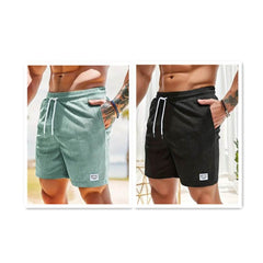 Lace-up Drawstring Shorts Summer Corduroy Sports Short Pants Mens Clothing - ProTrendyz