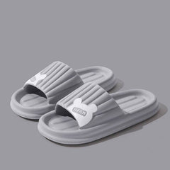 Bear Slippers For Women Summer Indoor Solid Color Striped Thick-Soled Anti-Slip Home Slippers Couples Floor Bathroom House Shoes - ProTrendyz