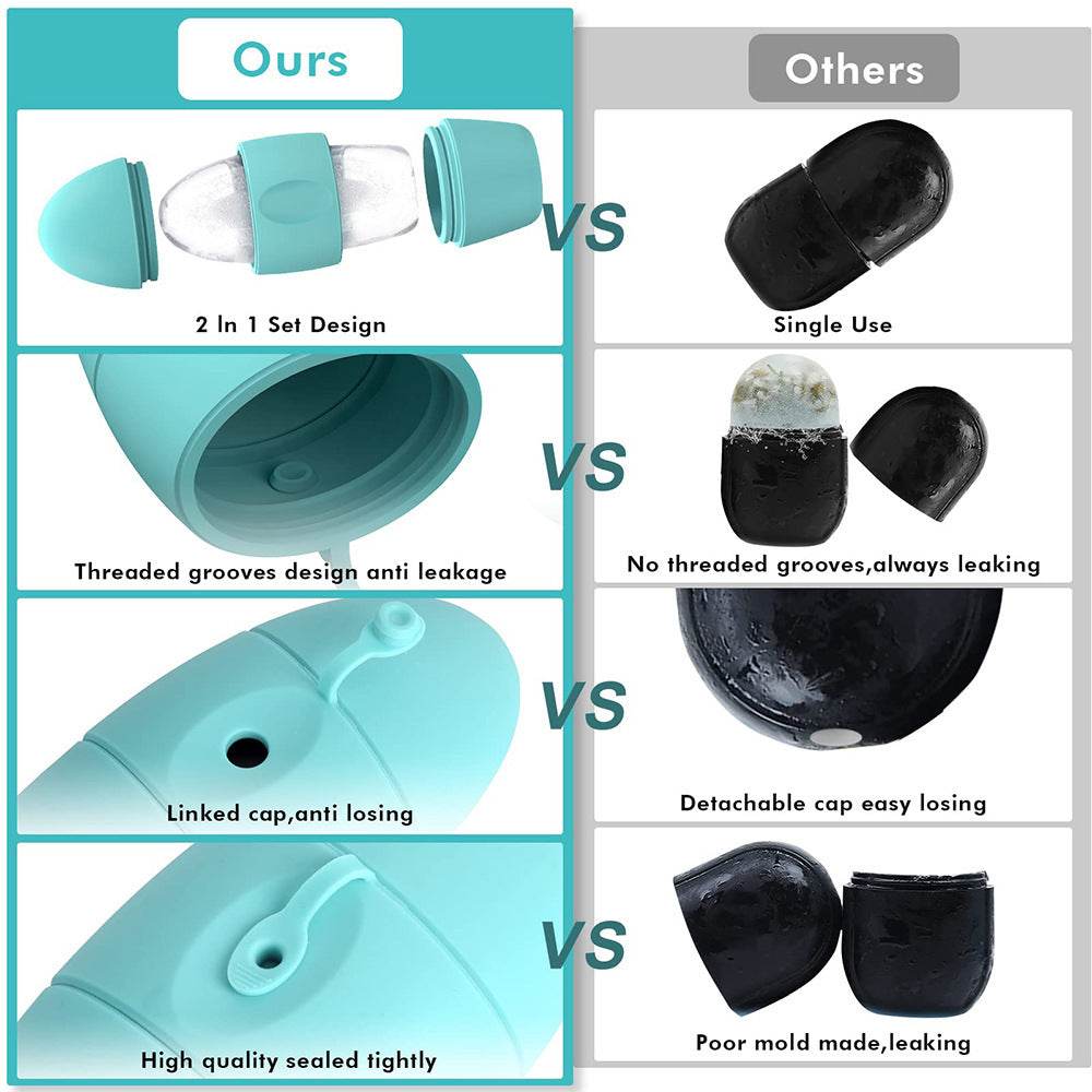 Silicone Ice Face Roller Contour Shrink Pores Remove Dark Circles Massage Skin Beauty Facial Roller For Eyes Neck Skin Care Tool - ProTrendyz