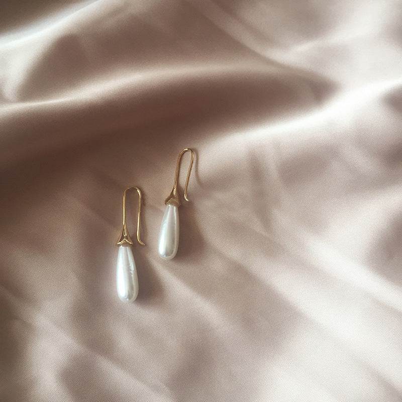 Waterdrop pearl simple personality earrings - ProTrendyz