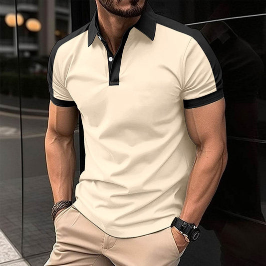Men's Short Sleeve Business Shirt Summer Casual Polo Shirts - ProTrendyz
