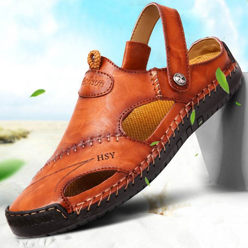 Men's Closed Toe Sandals Summer Adjustable Slides Slippers Fashion Beach Shoes - ProTrendyz