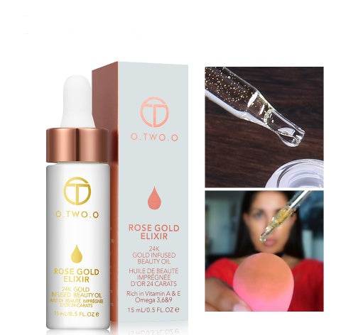 24k Rose Gold Elixir Skin Make Up Oil For Face Essential Oil Before Primer Foundation Moisturizing Face Oil Anti-aging - ProTrendyz
