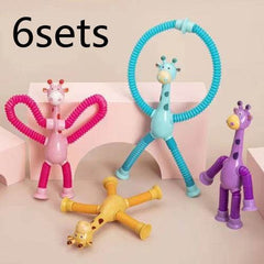 Giraffe Tubes Sensory Toys Novelty Spring Fidget Toy Stretch Tube Stress Relief Toy For Kid Birthday Gift Party Favors - ProTrendyz