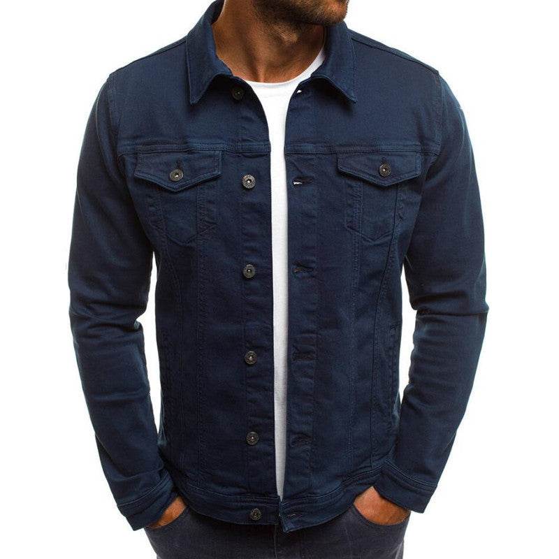 Casual Men Jacket Denim Button Shirt - ProTrendyz