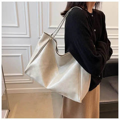 Vintage Women's Tote Bag Athletic Casual Fashion Large Capacity Leather Shoulder Bag Shopper Harajuku Simple Handbag US - ProTrendyz