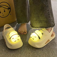 2024 Cute Slipper With Panda Lamp Summer Sandales Femme Light Funny Woman Slippers Shoes Women - ProTrendyz