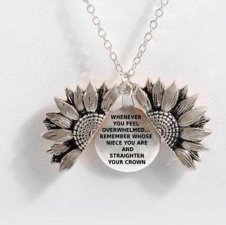 Sunflower Double-layer Lettering Necklace - ProTrendyz