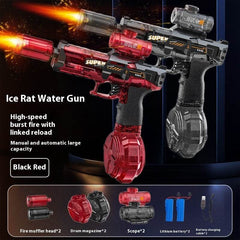 LED Lights Electric Water Guns Children Simulated Shooting Recoil Powerful Automatic Water Spray Gun Kids Summer Outdoor Toys - ProTrendyz