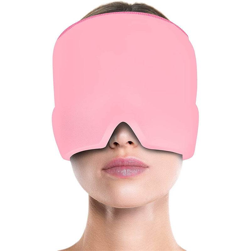 Ice Compress Headache Eye Mask Hat Relief For Migraines, Stress, And Tension Massage Tool - ProTrendyz