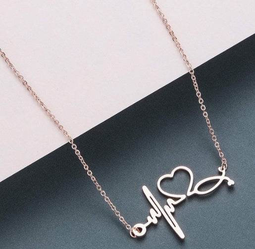 Heartbeat Necklace Women Love Heart Necklaces - ProTrendyz
