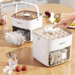 Large Capacity Ice Storage Household Food Grade Pressing Ice Cube Mold Ice Maker - ProTrendyz