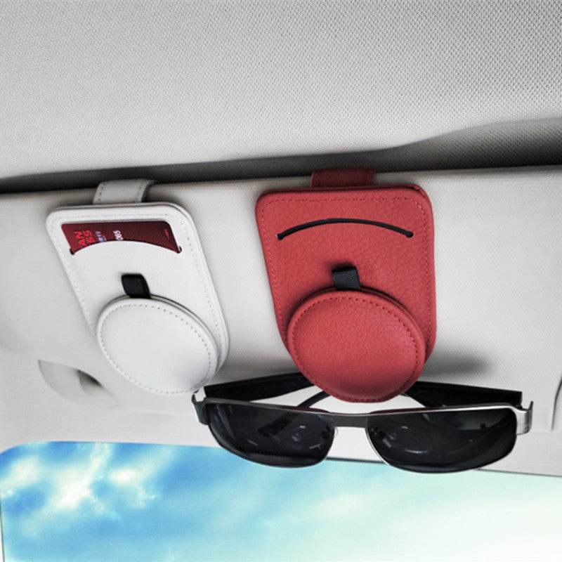 Car Glasses Holder Universal Sun Visor Eyeglasses Clip Sunglasses Case Card Holder Auto Interior Accessories - ProTrendyz