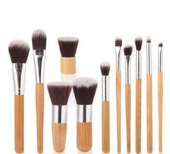Bamboo Handle Makeup Brush Bamboo Pole Makeup Brushes Suit Bamboo Pole With Sack Top Quality - ProTrendyz