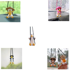 Car Pendant Cute Anime Little Duck Swing Auto Rearview Mirror Hanging Ornaments Interior Decoraction Accessories For Girls Gifts - ProTrendyz