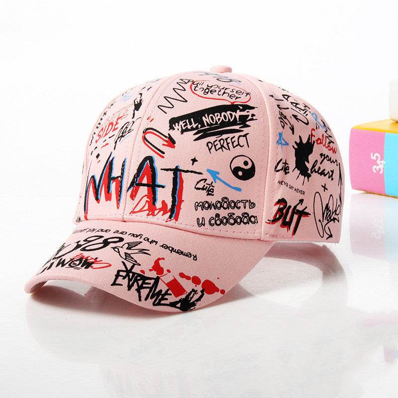 New WHAT Graffiti Baseball Cap Hip Hop Tide Hat Summer Travel Shade Caps Men Women Outdoor Sports Casual Hats Snapback Hats Gorr - ProTrendyz