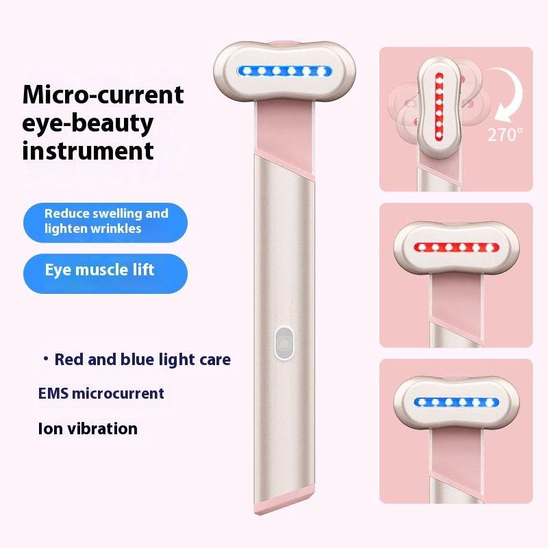 4 Colors Electric Eye Massager Red Blue Light Massage Eye Beautification Instrument Therapeutic Warmth Face Massage - ProTrendyz