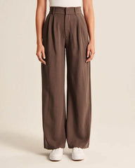 High Waist Straight Trousers With Pockets Wide Leg Casual Pants For Women - ProTrendyz