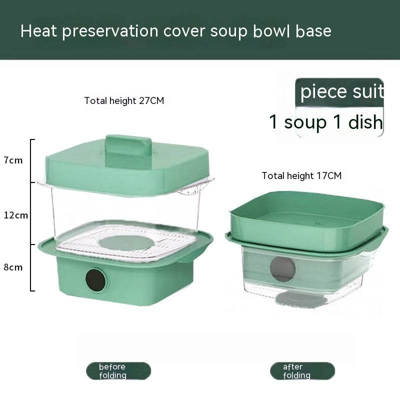 Multi-layer Dish Cover Heat Preservation Kitchen Cover Dining Table Leftover Storage Box Transparent Stack Cooking Hood Steamer - ProTrendyz