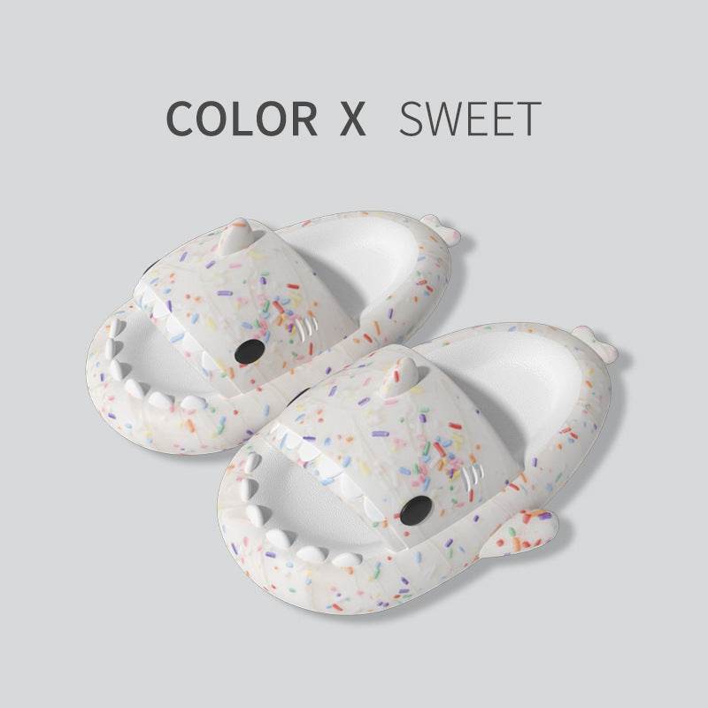 Lovers Shark Slippers Heart Print Shoes Women Men - ProTrendyz