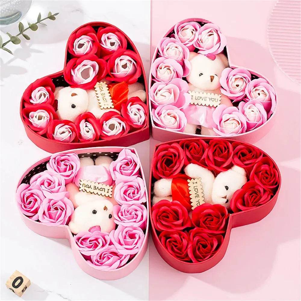 Heart-shaped Rose Red Gift Box New Year Christmas Gift Box Valentine's Day Christmas Gift Mother's Day Birthday Gift - ProTrendyz