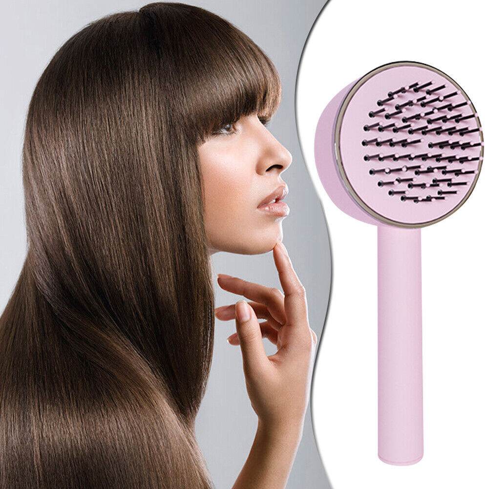 3D Air Cushion Massager Brush With Retractable Bristles Self Cleaning Hair Brush Massage One-key Self-cleaning Hair Brush Anti-Static Airbag Massage Comb For Women Curly Hair Brush - ProTrendyz
