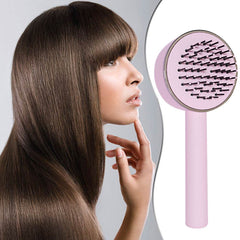 3D Air Cushion Massager Brush With Retractable Bristles Self Cleaning Hair Brush Massage One-key Self-cleaning Hair Brush Anti-Static Airbag Massage Comb For Women Curly Hair Brush - ProTrendyz