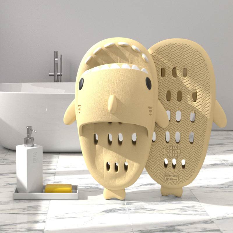 Shark Slippers With Drain Holes Shower Shoes For Women Quick Drying Eva Pool Shark Slides Beach Sandals With Drain Holes - ProTrendyz