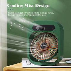 Air Conditioning Fan Desk Misting Fan Air Cooler Cooling USB Rechargeable Humidifier Portable Spray Fan With 3 Wind Speeds Mist Fan For Home - ProTrendyz