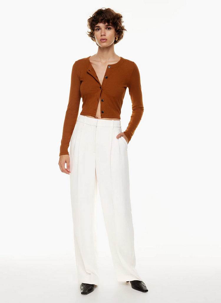 High Waist Straight Trousers With Pockets Wide Leg Casual Pants For Women - ProTrendyz