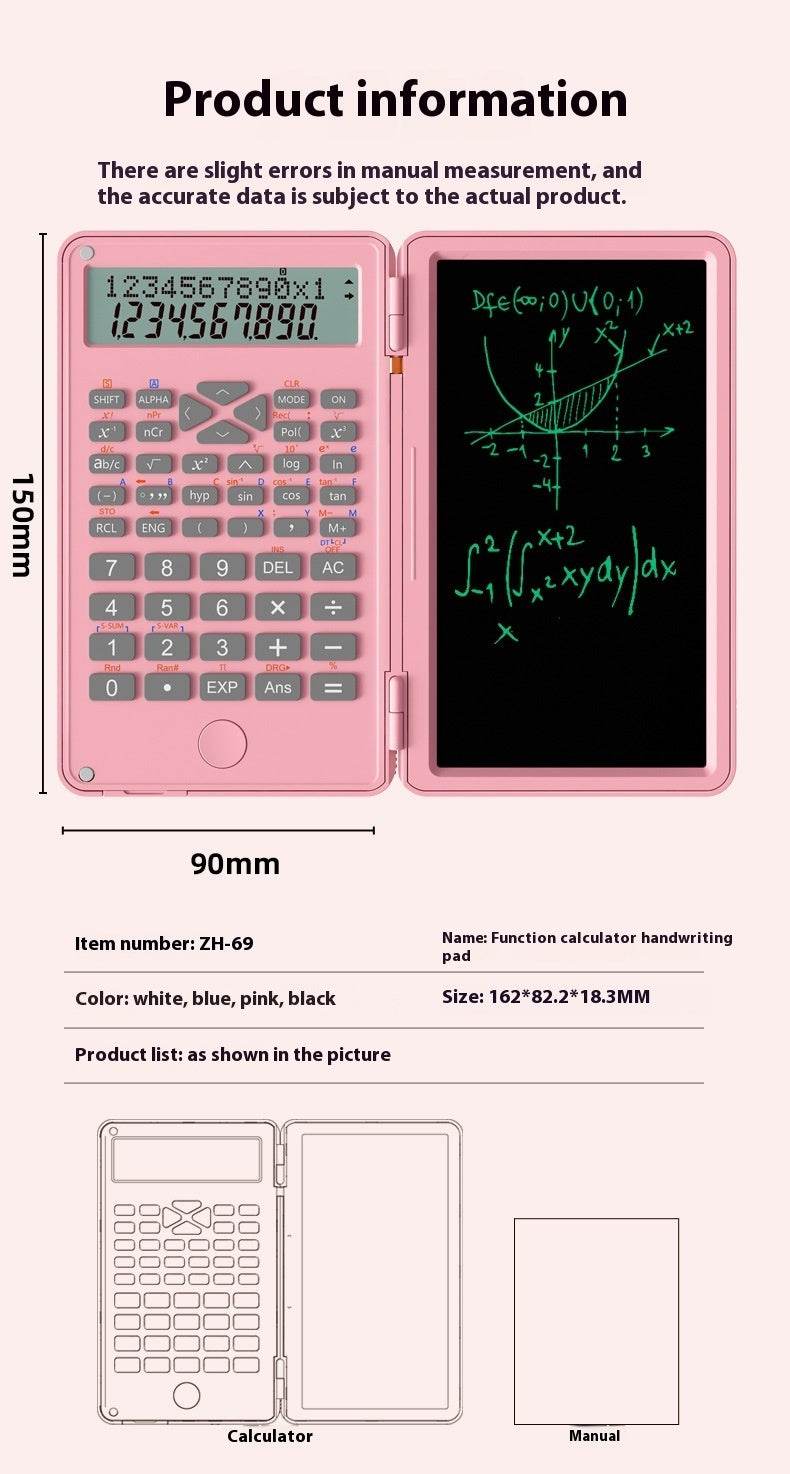 New Scientific Calculator Accounting Special Portable Mini Tablet Computing Machine Handwriting Board Exam Student - ProTrendyz