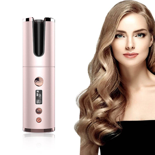 Wireless Rechargeable Curling Iron Electric Hair Curler Fully Automatic Rotating Portable Hairdresser - ProTrendyz