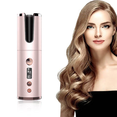 Wireless Rechargeable Curling Iron Electric Hair Curler Fully Automatic Rotating Portable Hairdresser - ProTrendyz