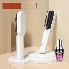 USB Portable Hot Air Comb Rechargable Professional Hair Dryer Brush 2 In1 Mini Hair Straightener Curler Brush Hair Styler - ProTrendyz