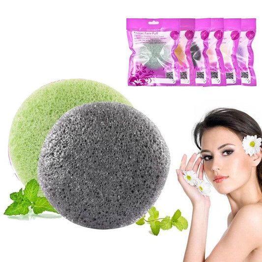 Natural Round Shap Konjac Sponge Face Cleaning Sponge - ProTrendyz