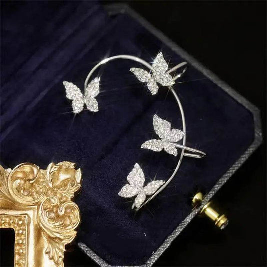 Fashion Earring Butterfly Ear Clip And Ear Hook Jewelry US - ProTrendyz