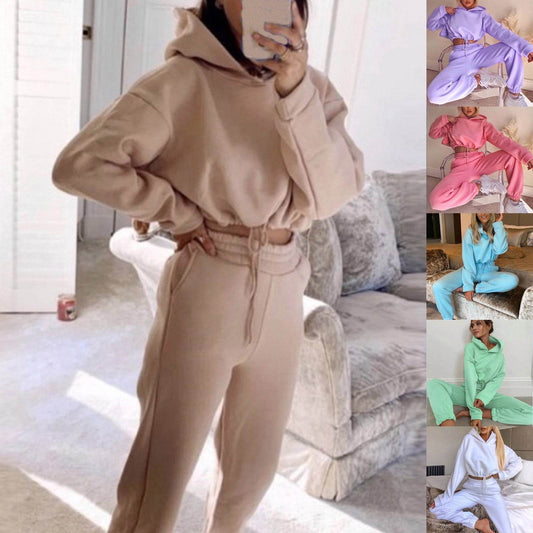 Jogging Suits For Women 2 Piece Sweatsuits Tracksuits Sexy Long Sleeve HoodieCasual Fitness Sportswear - ProTrendyz