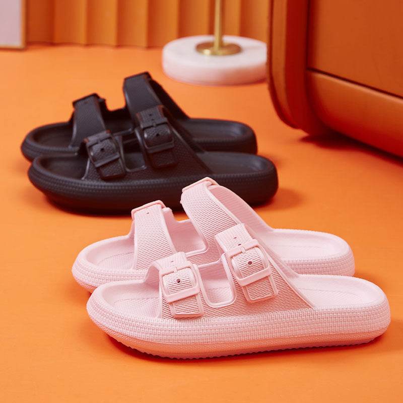 Platform Slippers Women's Summer Buckle Home Shoes Fashion Outdoor Wear Soft Bottom Sandals - ProTrendyz