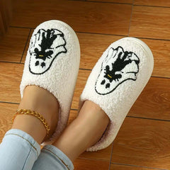 Cartoon Non-slip Ghost Towel Embroidery Closed-toe Slippers