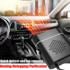 3 In 1 Car Heater Defogger Plug In Cigarette Lighter Mini Car Heater Defroster ABS Car Heaters Fan Defogger Anti-Fog - ProTrendyz