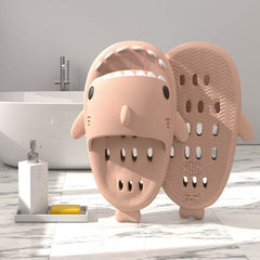 Shark Slippers With Drain Holes Shower Shoes For Women Quick Drying Eva Pool Shark Slides Beach Sandals With Drain Holes - ProTrendyz