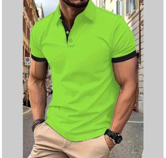 Men's Short Sleeve Business Shirt Summer Casual Polo Shirts - ProTrendyz