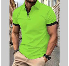 Men's Short Sleeve Business Shirt Summer Casual Polo Shirts - ProTrendyz