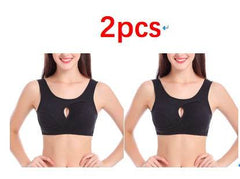 Plus Size Women Bra Ladies Cotton Quake-Proof Underwear Sleep Tops No Buckles Non Wire Lingerie With Removable Padded - ProTrendyz