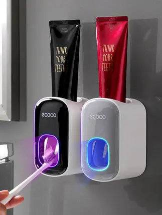 Wall Mounted Automatic Toothpaste Holder Bathroom Accessories Set Dispenser - ProTrendyz
