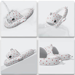 Lovers Shark Slippers Heart Print Shoes Women Men - ProTrendyz