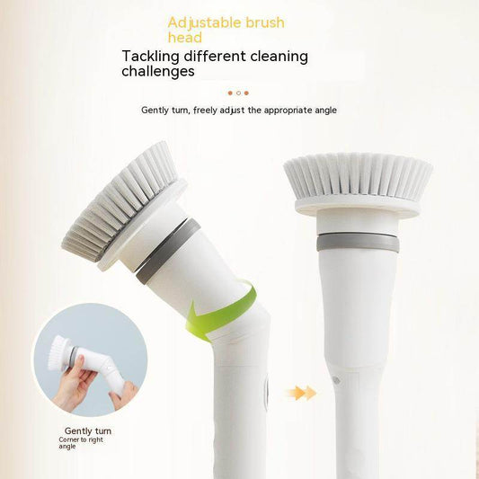 Electric Scrubber Cleaning Wall Long Handle Elbow Telescopic Multifunction Cleaning Brush - ProTrendyz