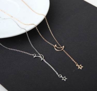 Simple Moon Star Necklace Clavicle Chain Short Necklace - ProTrendyz